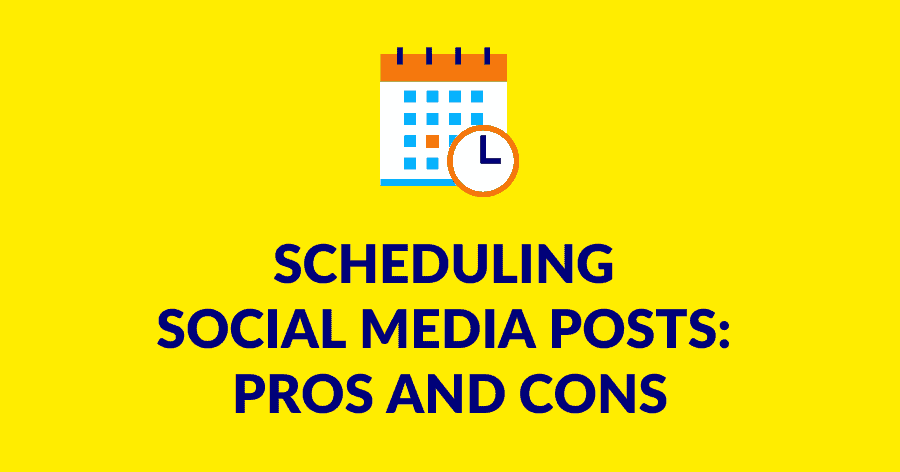 Scheduling social media posts: Execs and cons